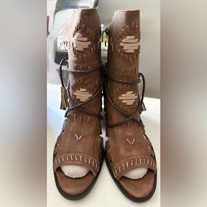 Chic Soul Brown Lace-Up Women's Boots